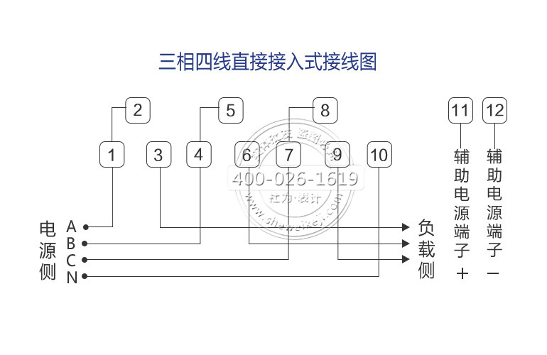 dtzy532-g型三相四线费控智能电表接线方法