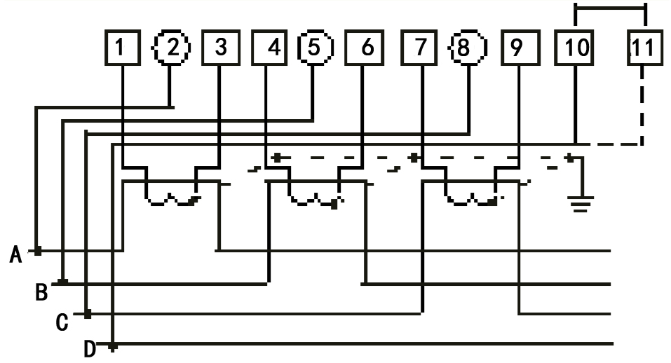 华立dtsd545接线方式——电流互感式接线图