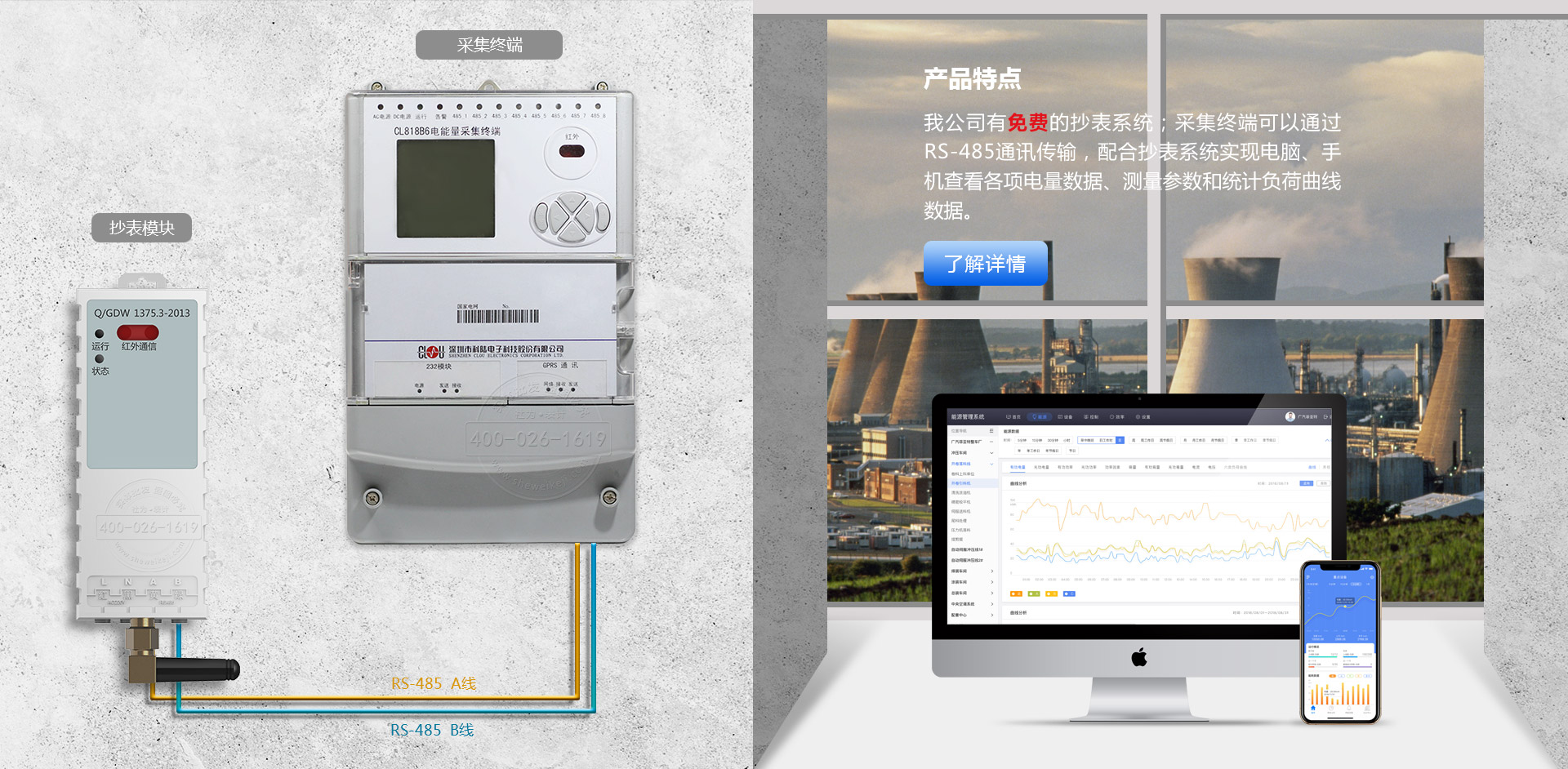 科陆CL818B6电能表采集终端特点